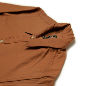 Long sleeve Adventure shirt in rust nylon ripstop