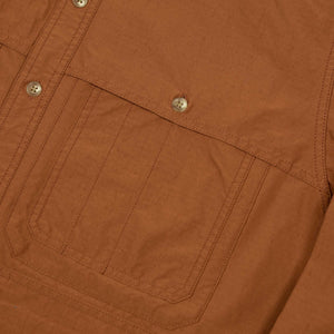 Long sleeve Adventure shirt in rust nylon ripstop