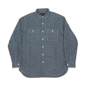 Classic work shirt in washed blue chambray