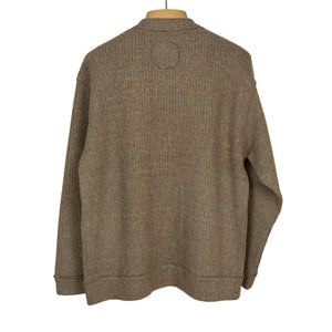 Relaxed cardigan in brown recycled wool cotton mix