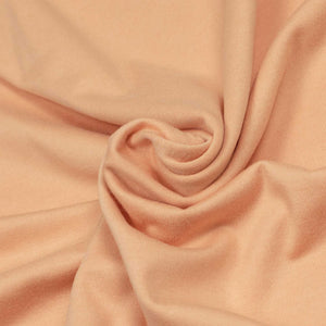 Crewneck sweatshirt in pale apricot cotton and silk jersey