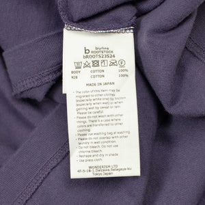 Soft cotton crewneck pocket tee in deep purple