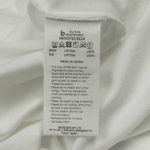 Soft cotton crewneck pocket tee in off-white