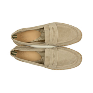 Nacho penny-loafer style espadrilles in sand suede