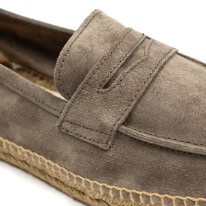 Nacho penny-loafer style espadrilles in taupe suede