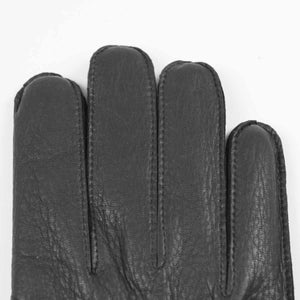 Black cashmere-lined deerskin gloves