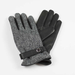 tweed handschuhe Black cashmere-lined gloves with Harris Tweed back – No Man Walks Alone