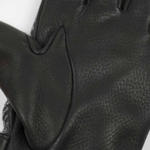 Black cashmere-lined gloves with Harris Tweed back