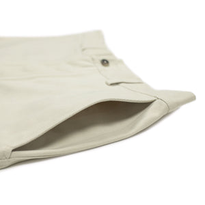 Balloon trousers in cream heavyweight cotton twill (restock)