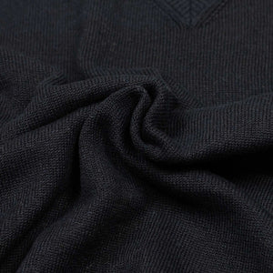 De Bonne Facture French Merino Wool Knit Vest - Undyed Brown