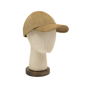 Baseball cap in golden wide wale cotton corduroy