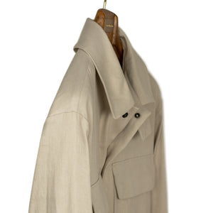 CPO jacket in beige linen viscose