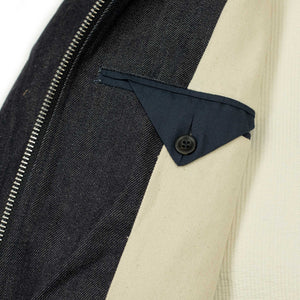 Harrington jacket in indigo Japanese denim