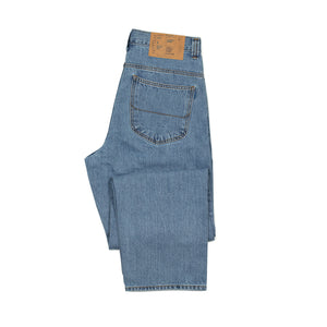 Straight fit jeans in Japanese stonewashed cotton