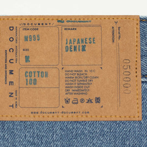 Straight fit jeans in Japanese stonewashed cotton