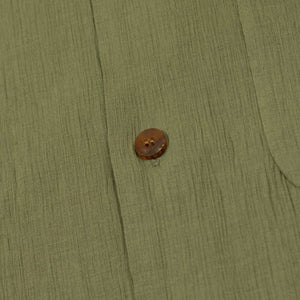 CPO shirt in light olive Italian linen and rayon