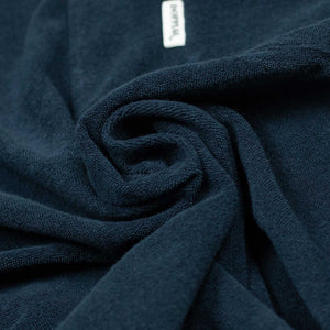 AAdeo short sleeve polo in navy cotton mix terrycloth