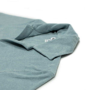AAdeo short sleeve polo in light blue cotton mix terrycloth