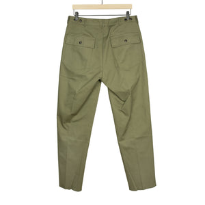 AArtemas fatigue trousers in olive green cotton canvas