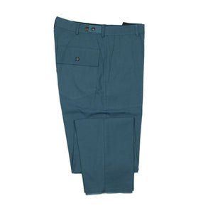 AArtemas fatigue trousers in petrol blue cotton poly twill
