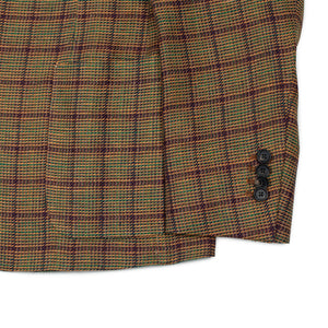 AAnzo unstructured sport coat in copper and rust plaid linen