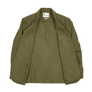 Aabigail jacket in moss green flannel wool mix