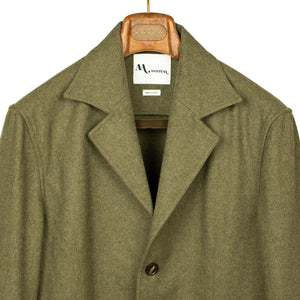 Aabigail jacket in moss green flannel wool mix