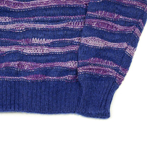 Aabuk Alpaca wool mix crewneck sweater with squiggly lines