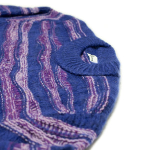Aabuk Alpaca wool mix crewneck sweater with squiggly lines