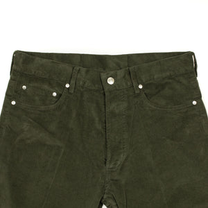 AAcero 5-pocket trousers in forest green fine wale cotton corduroy