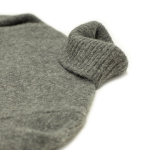 AAmintore wool turtleneck sweater in cement grey alpaca mix