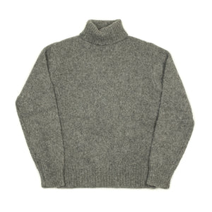AAmintore wool turtleneck sweater in cement grey alpaca mix