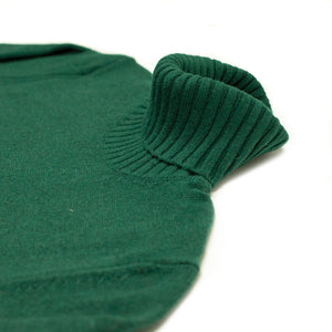 AAmintore fine gauge wool turtleneck sweater in pine green