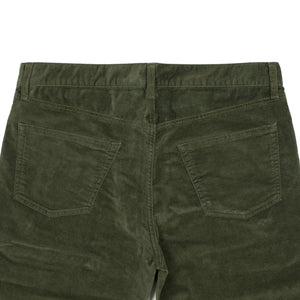 AAcero 5-pocket trousers in forest green velvety cotton