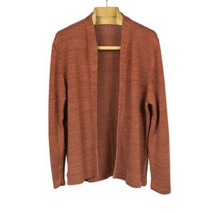 [SS22 Pre-order] "Toast" copper brown mix linen easy cardigan