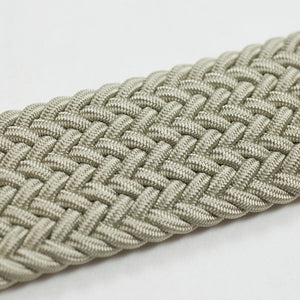Beige "intreccio" elastic woven belt