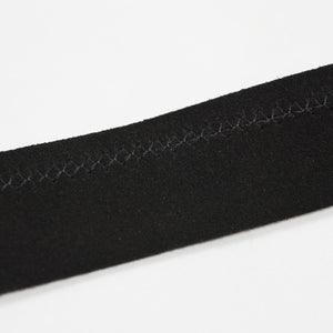 Black suede "tubo" tubular dress belt