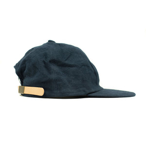 Baseball cap in navy cotton moleskin