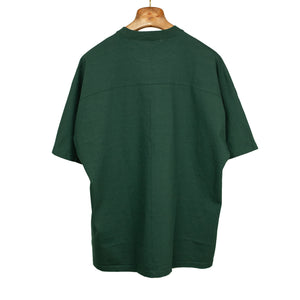 Kimono sleeve t-shirt in dark green cotton