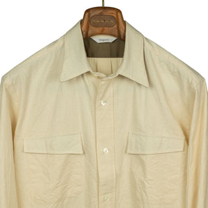 Hike shirt in washed natural cotton oxford