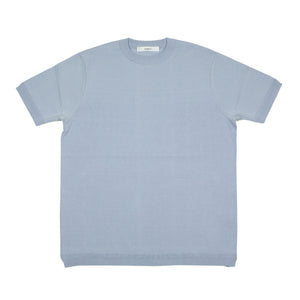 Short sleeve knit t-shirt in periwinkle cotton