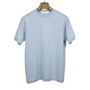 Short sleeve knit t-shirt in periwinkle cotton