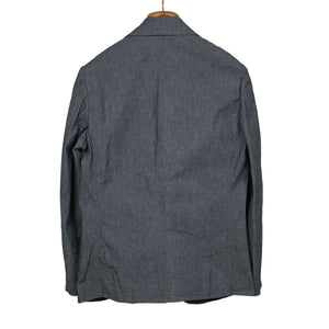 x N.O.UN single-breasted jacket in indigo blue chambray (separates)