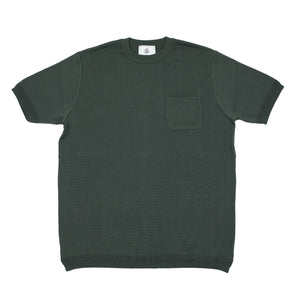 Collab exclusive short sleeve pocket knit t-shirt in graphite grey