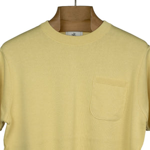 Collab exclusive short sleeve pocket knit t-shirt in lemon cream