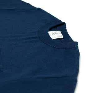 Collab exclusive short sleeve pocket knit t-shirt in inky navy