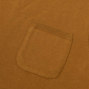 Collab exclusive short sleeve pocket knit t-shirt in caramel brown
