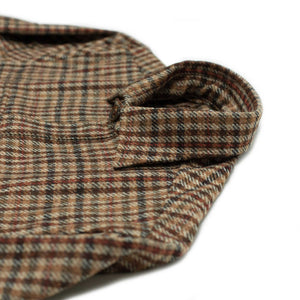 "Giubbottino" shirt jacket in Bottoli wool brown guncheck (restock)