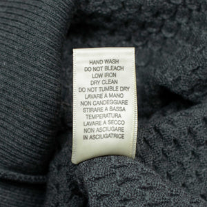 Bubble stitch rollneck in slate grey merino wool (restock)