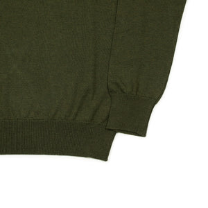 GRP Knit long sleeve polo in dark green merino wool (restock) – No Man ...